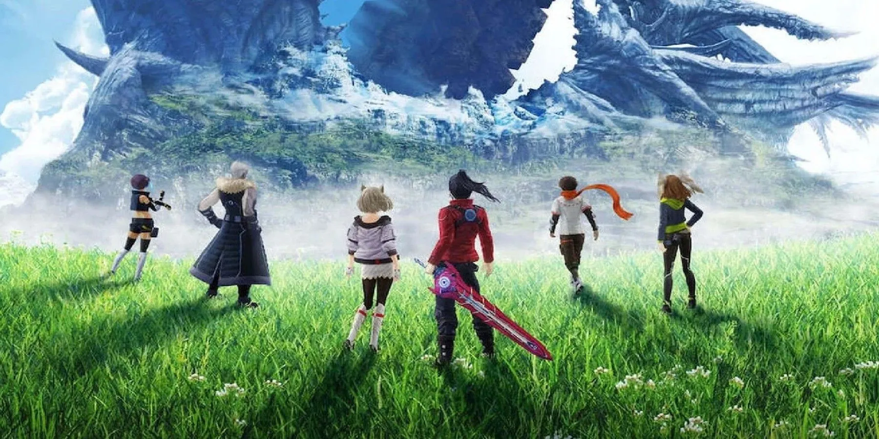 Ảnh bìa chính của Xenoblade Chronicles 3, thể hiện dàn nhân vật đa dạng và thế giới mở rộng lớn trong series JRPG này.