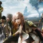 Ảnh nghệ thuật chính thức của Final Fantasy 13 với các nhân vật trong game.