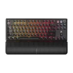 Bàn phím cơ gaming Corsair K70 PRO TKL màu đen nổi bật trên nền trắng.