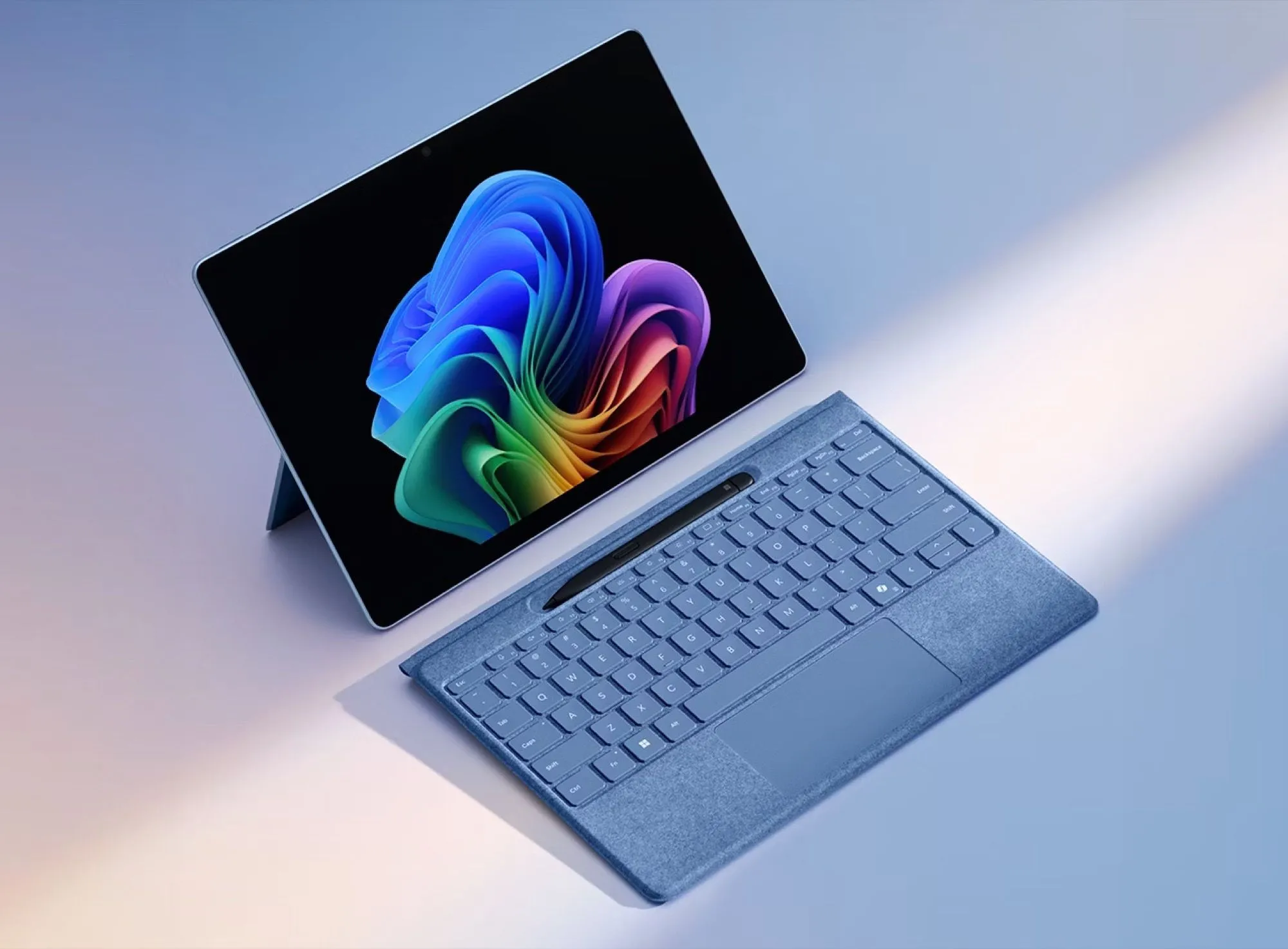 Bàn phím Surface Pro Flex kết nối với máy tính bảng Microsoft Surface