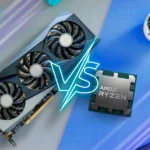 Bộ vi xử lý (CPU) và card đồ họa (GPU) đặt cạnh nhau, biểu trưng cho sự tương tác và tiềm năng nghẽn cổ chai trong hệ thống máy tính.