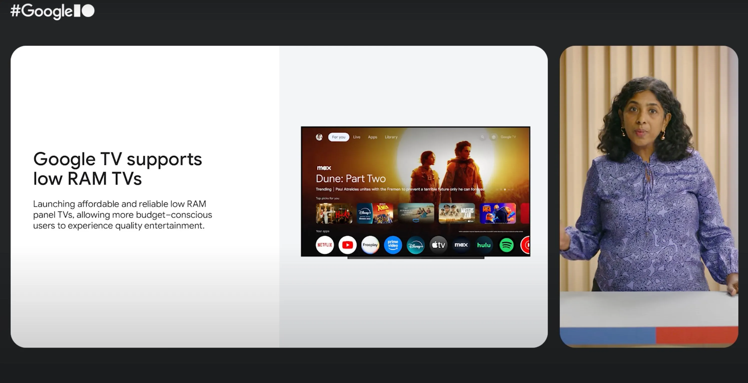 Các nhà phát triển Google trình bày về tương lai của Google TV tại sự kiện.