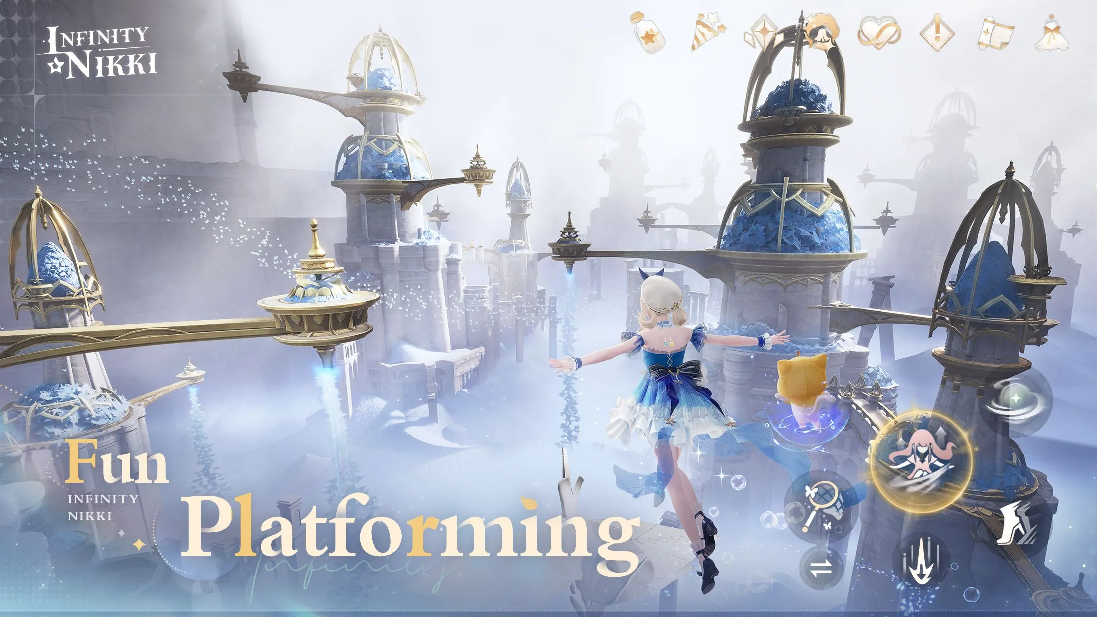 Cảnh nhân vật Nikki tạo dáng trong một bộ trang phục thời trang của game