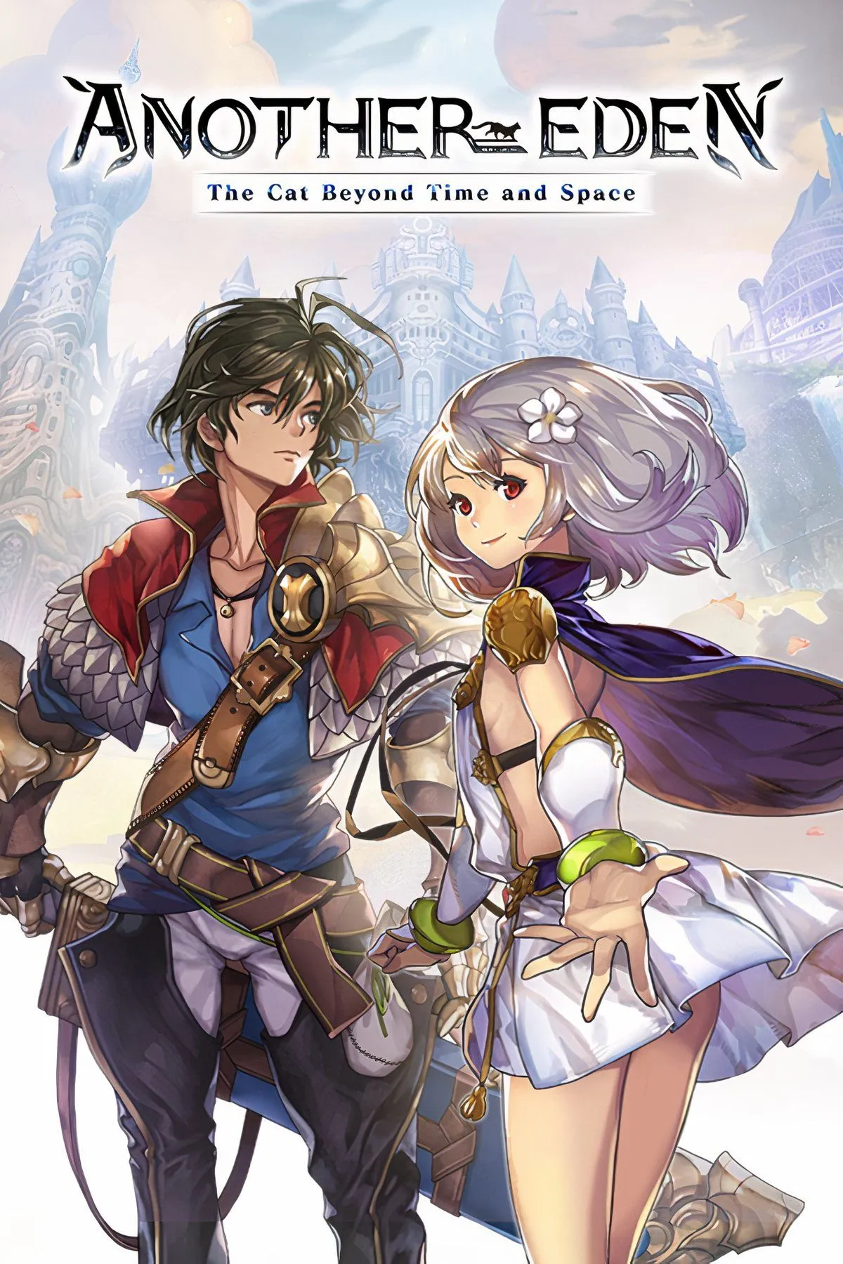 Cảnh trong game Another Eden: The Cat Beyond Time and Space với nhân vật và môi trường phong phú