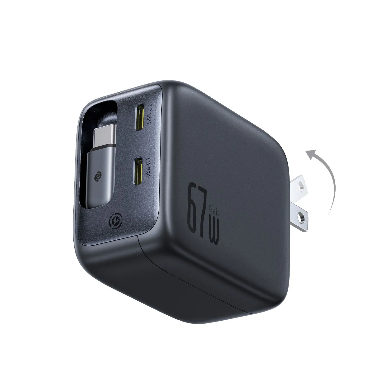 Củ sạc Baseus EnerCore CJ11 67W tích hợp cáp USB-C rút gọn tiện lợi