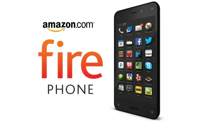 Điện thoại Amazon Fire Phone với giao diện Dynamic Perspective hiển thị hiệu ứng 3D