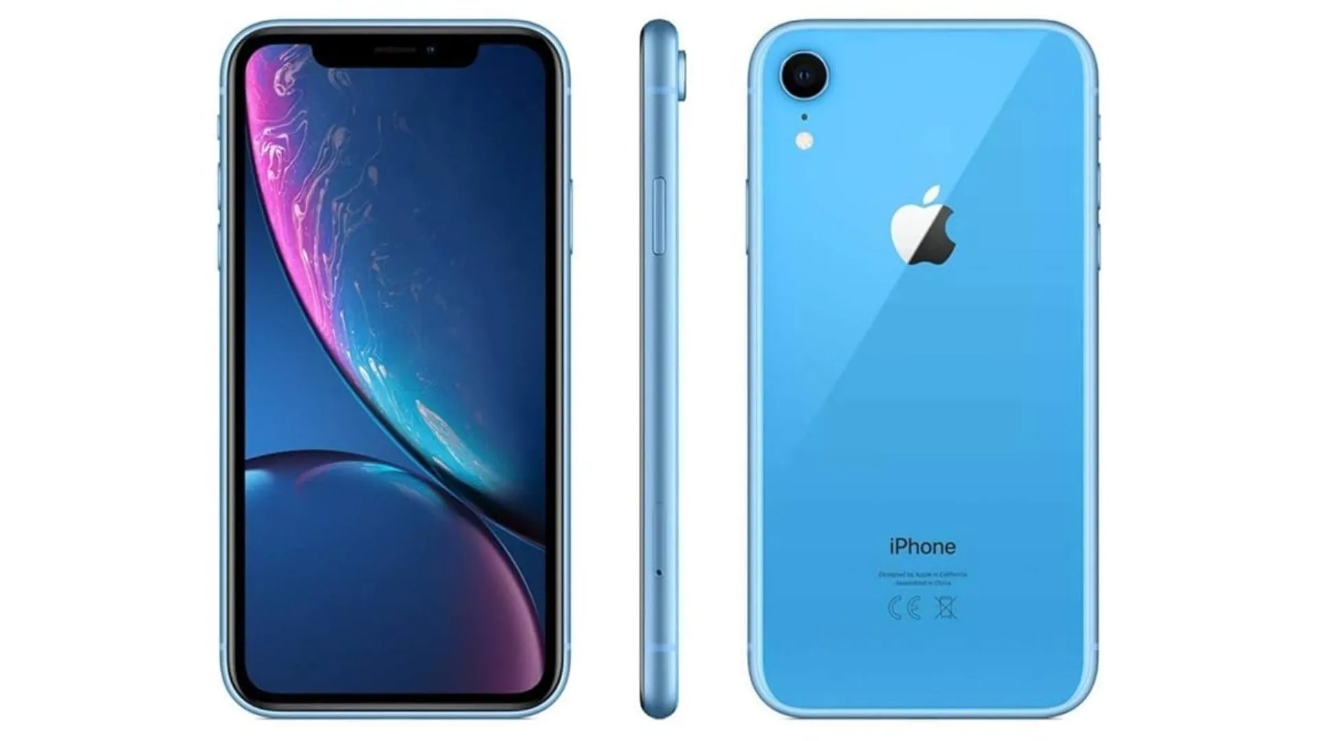 Điện thoại iPhone XR màu xanh dương trang nhã.