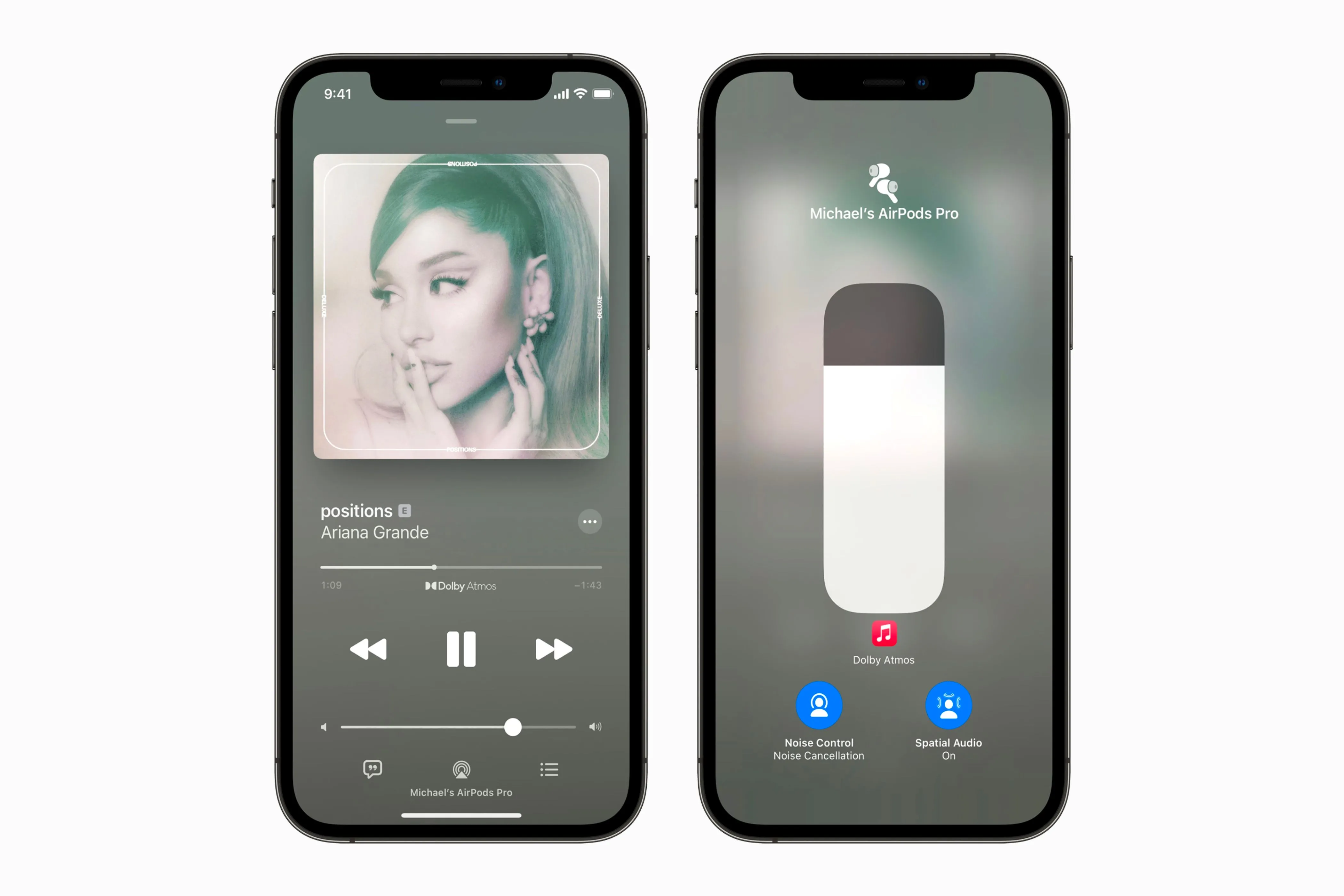 Đồ họa thể hiện công nghệ âm thanh Dolby Atmos trên Apple Music
