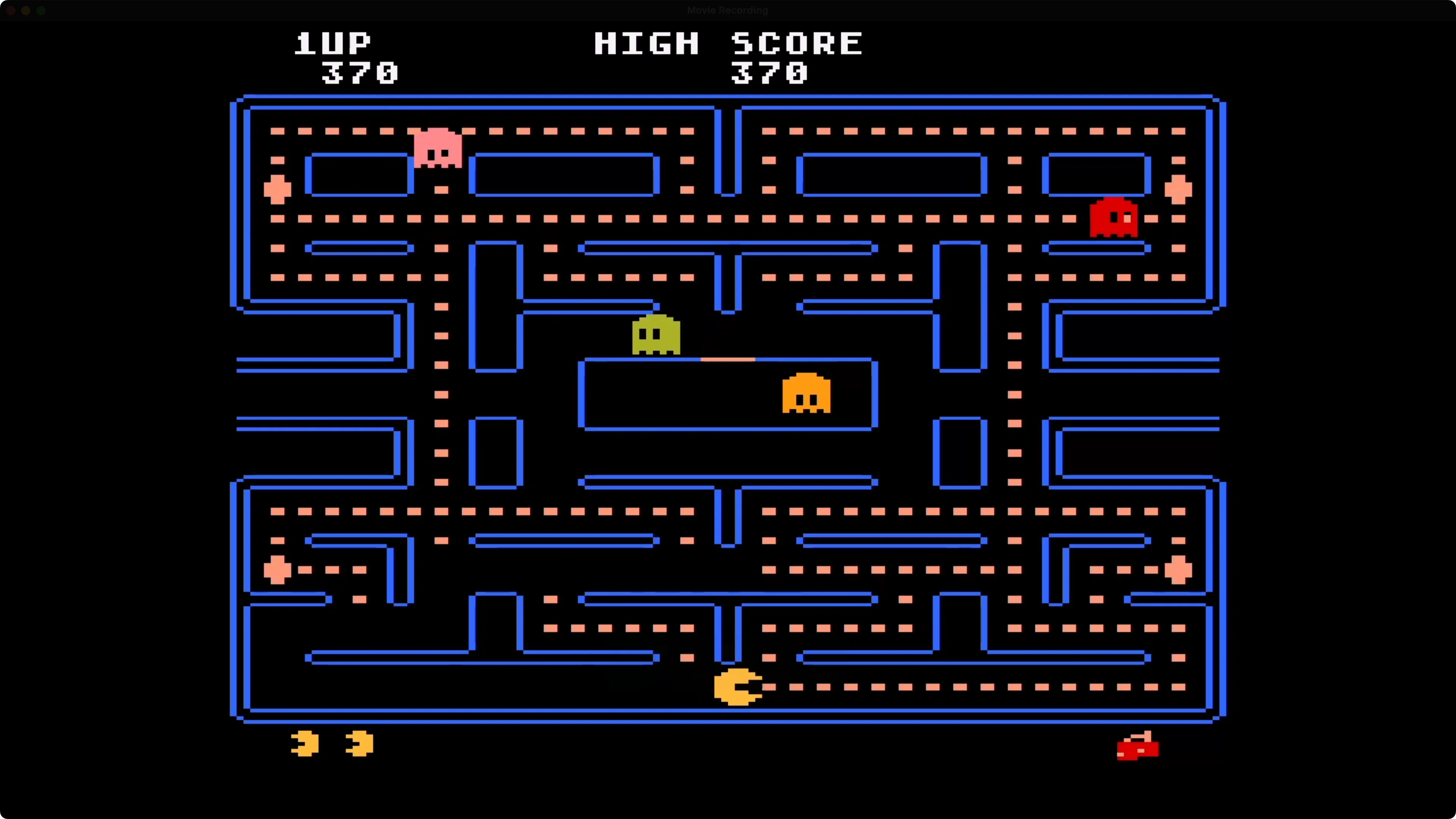 Game Pac-Man đang chạy giả lập trên Apple TV HD