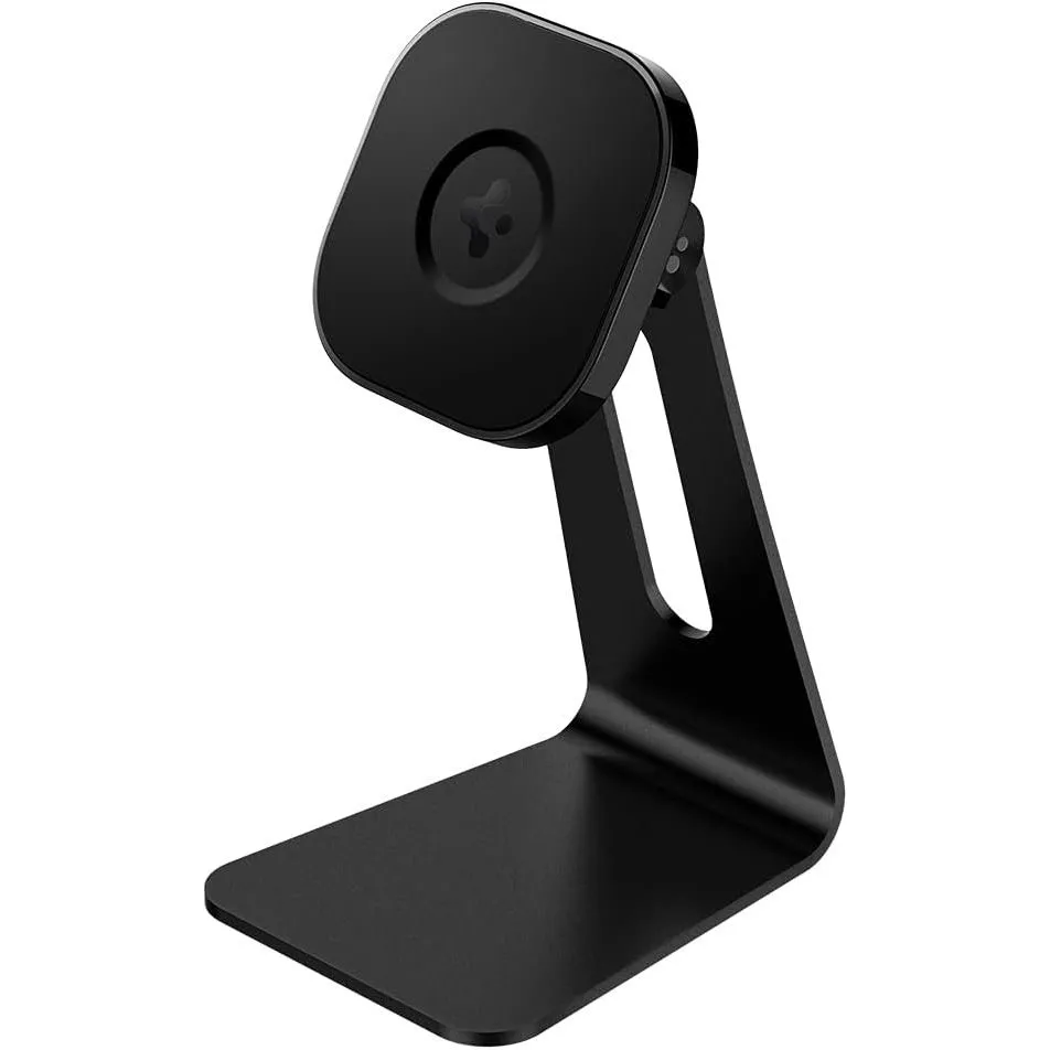 Giá đỡ Spigen OneTap MagFit gắn điện thoại iPhone ở chế độ StandBy.