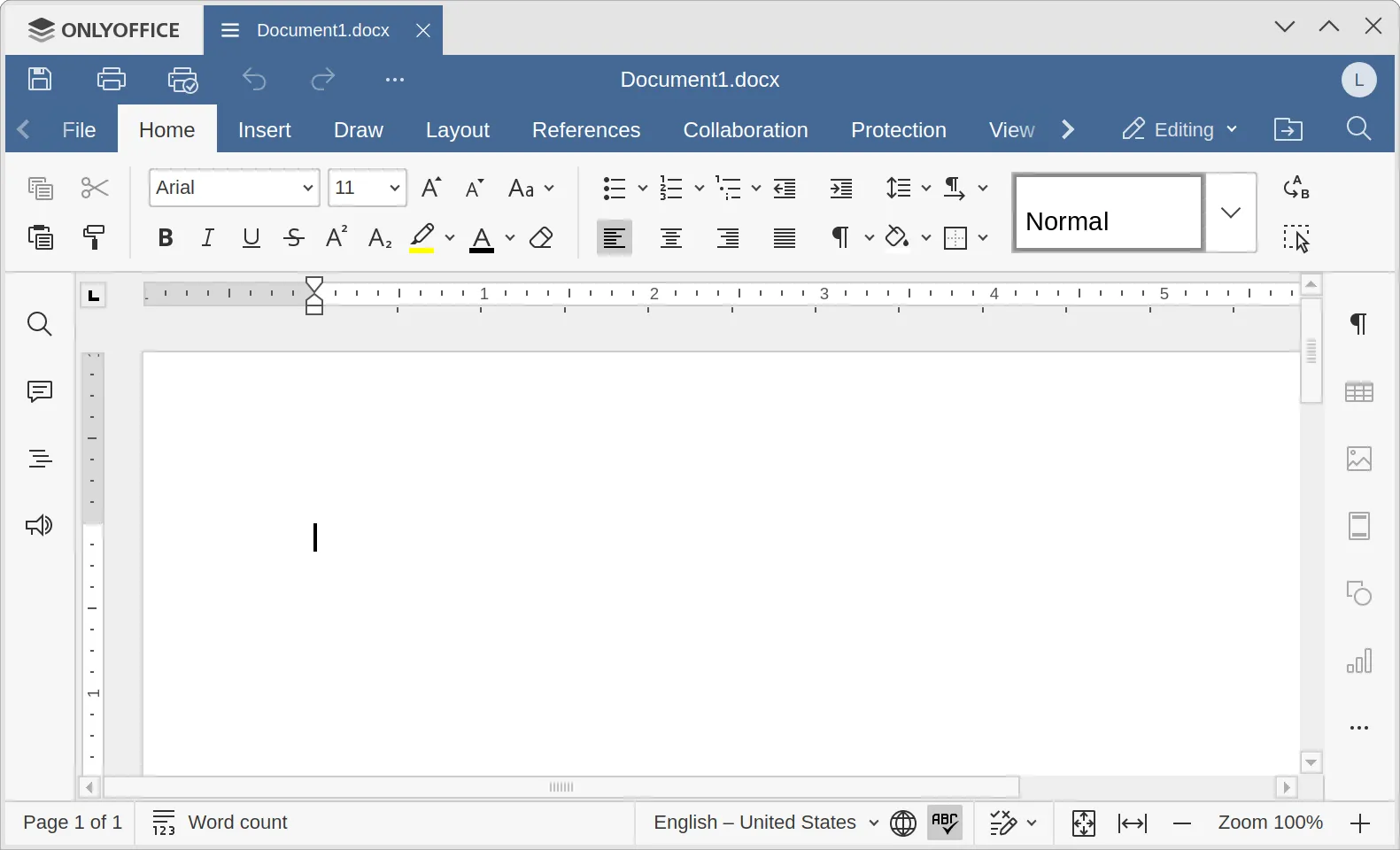Giao diện của bộ ứng dụng văn phòng ONLYOFFICE, với thiết kế gần gũi và tương tự Microsoft Office.