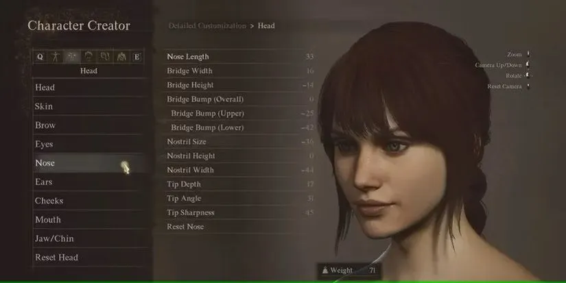 Giao diện tùy chỉnh nhân vật trong Dragon's Dogma 2, hiển thị các thanh trượt điều chỉnh chi tiết ngoại hình, minh họa tính linh hoạt của character creator hiện đại.