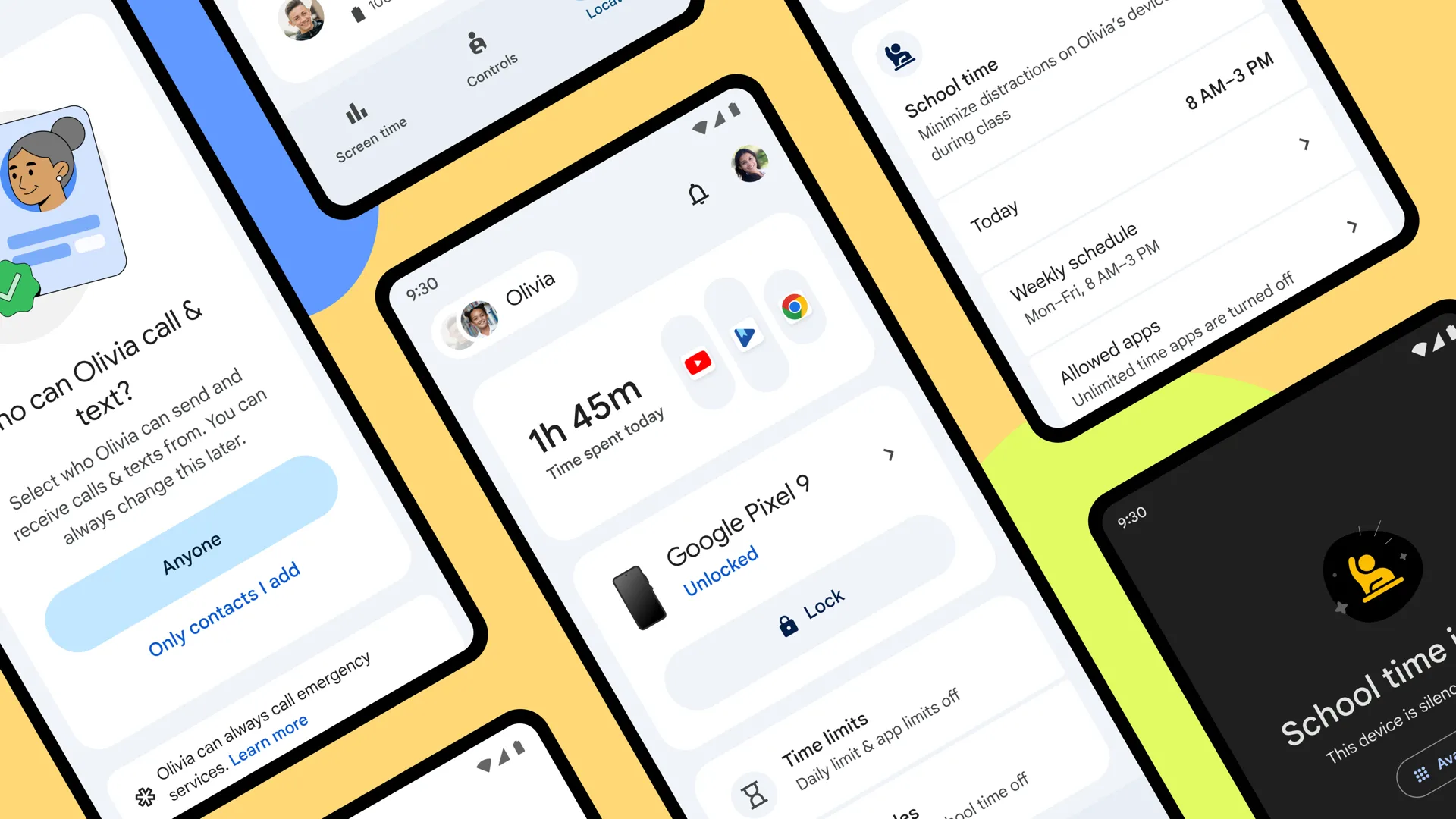 Giao diện ứng dụng Google Family Link trên điện thoại, hỗ trợ quản lý trẻ em