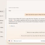Giao diện ứng dụng Microsoft Copilot trên macOS, thể hiện khả năng tương tác AI