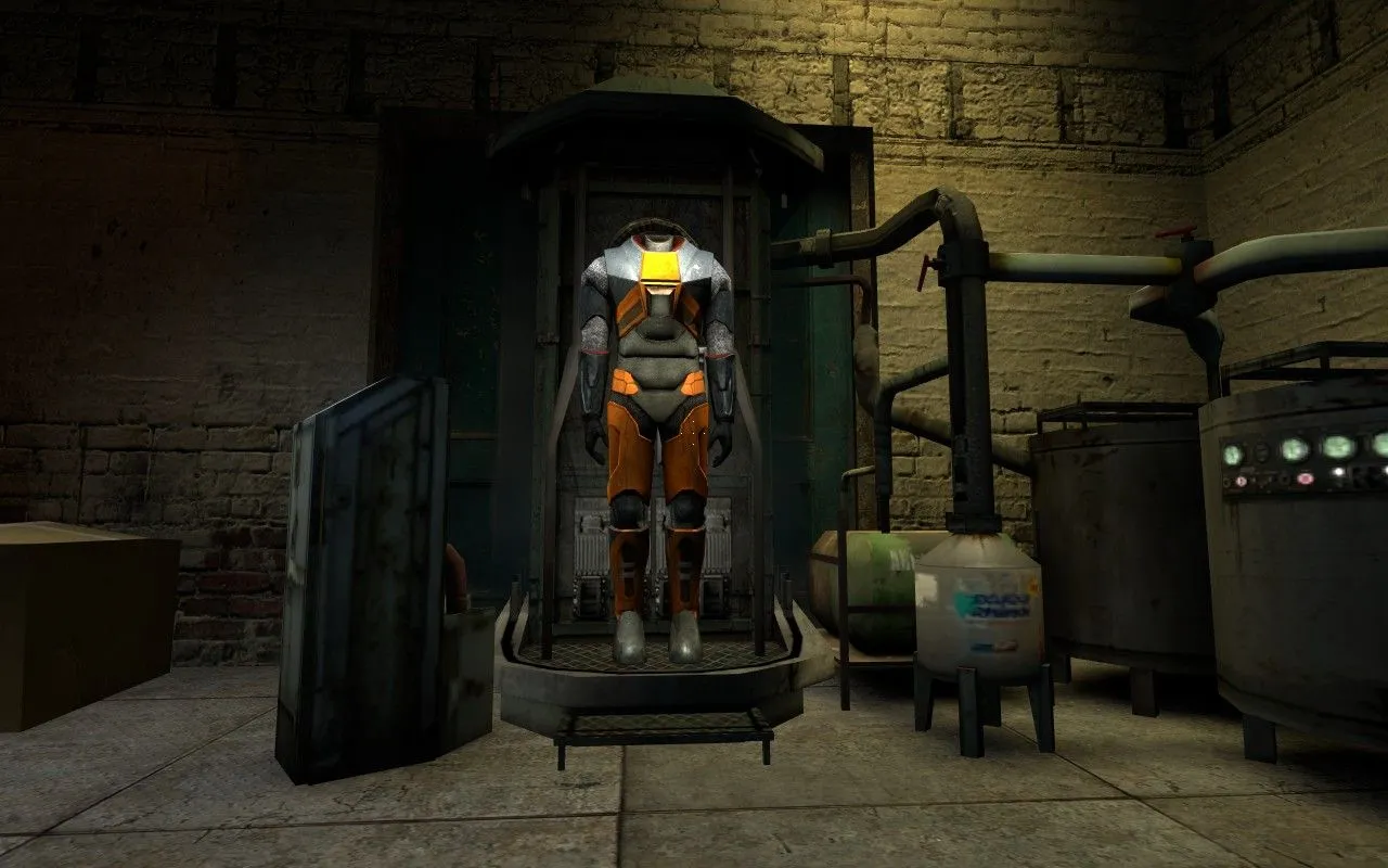 Gordon Freeman với bộ giáp HEV đặc trưng trong Half-Life 2