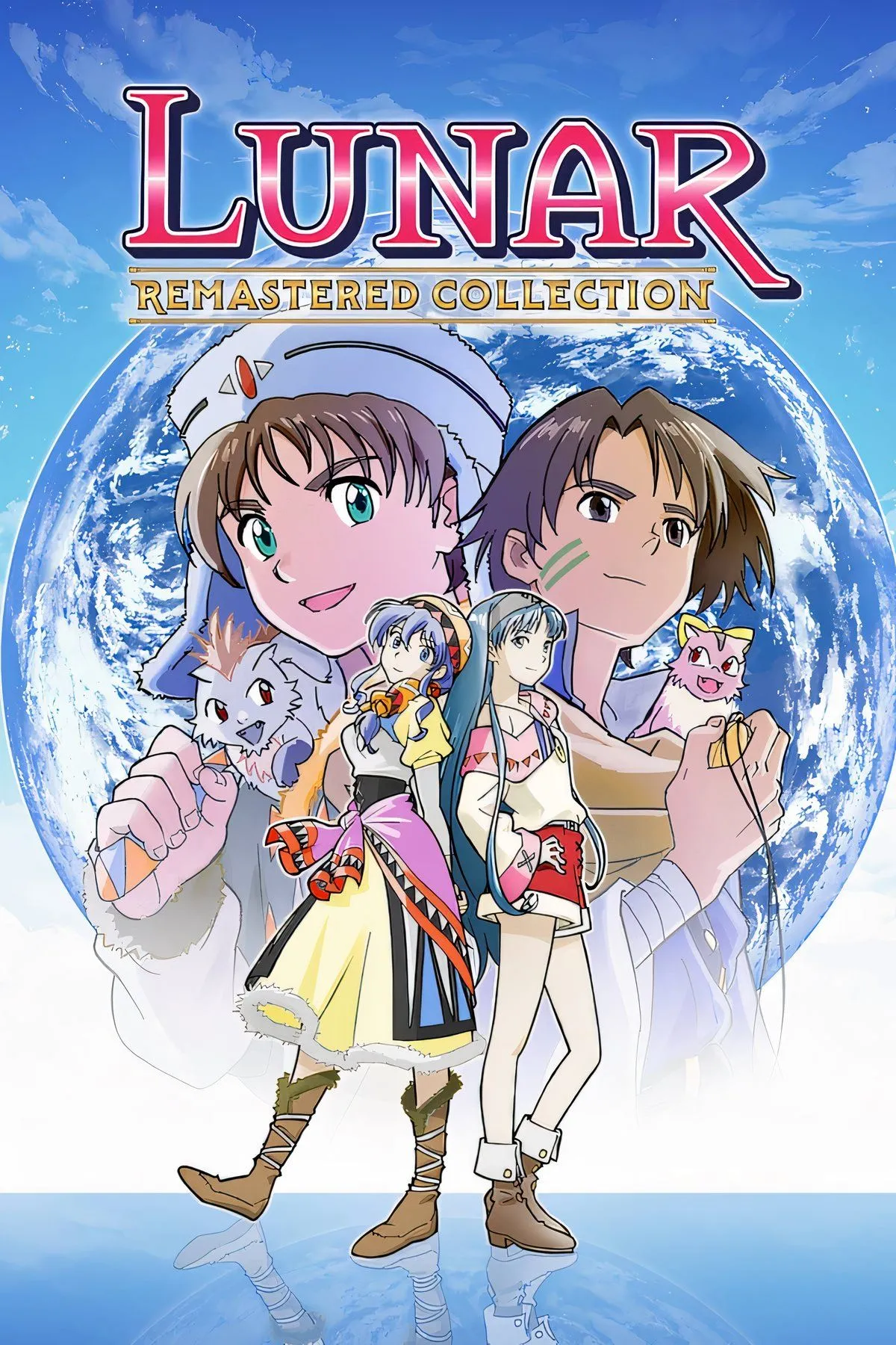 Hình ảnh bìa game Lunar Remastered Collection, một tựa game JRPG cổ điển được tái phát hành.