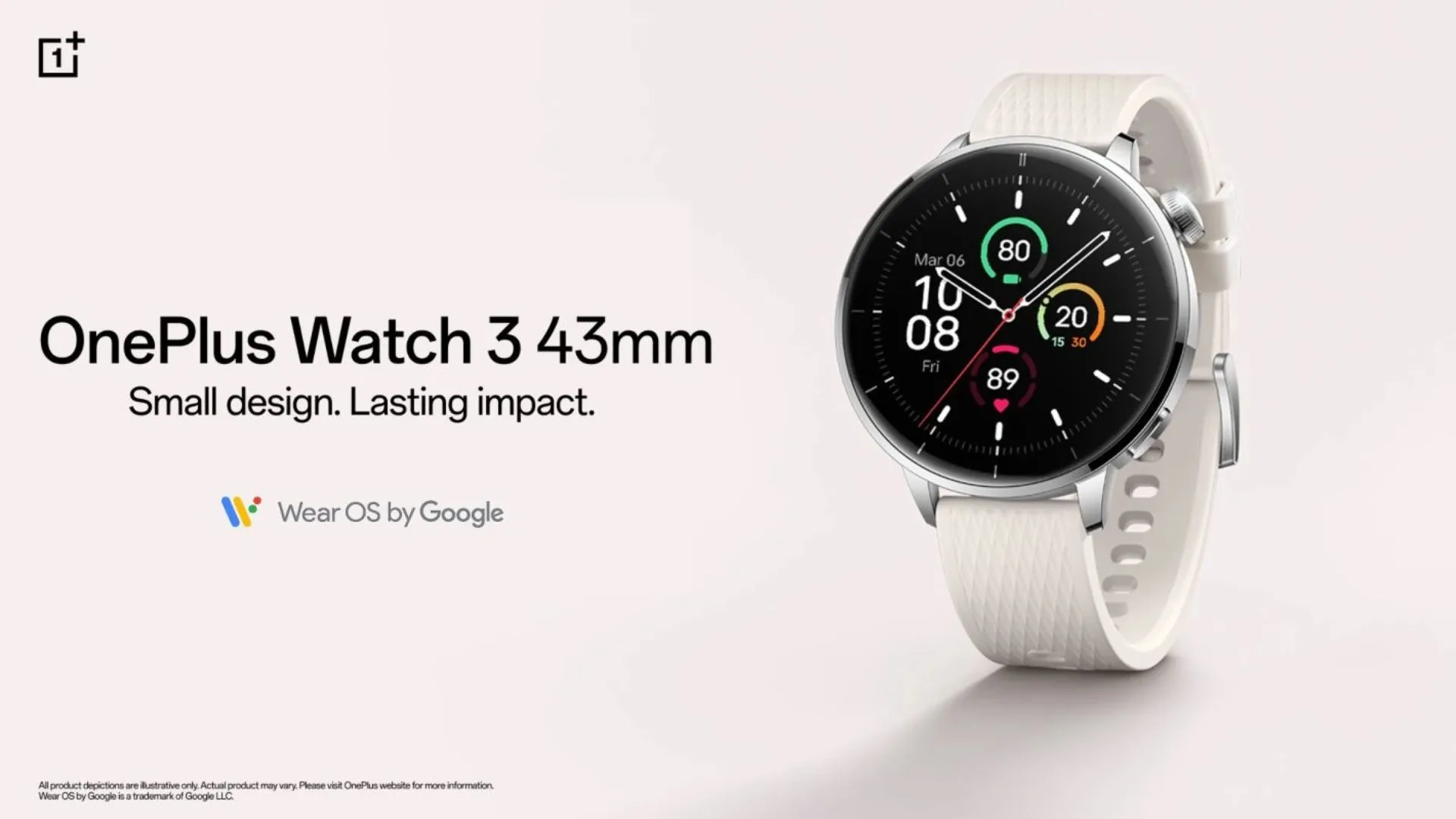 Hình ảnh công bố sự kiện ra mắt OnePlus Watch 3 43mm cùng các sản phẩm mới vào ngày 8 tháng 7, nhấn mạnh kích thước nhỏ gọn.