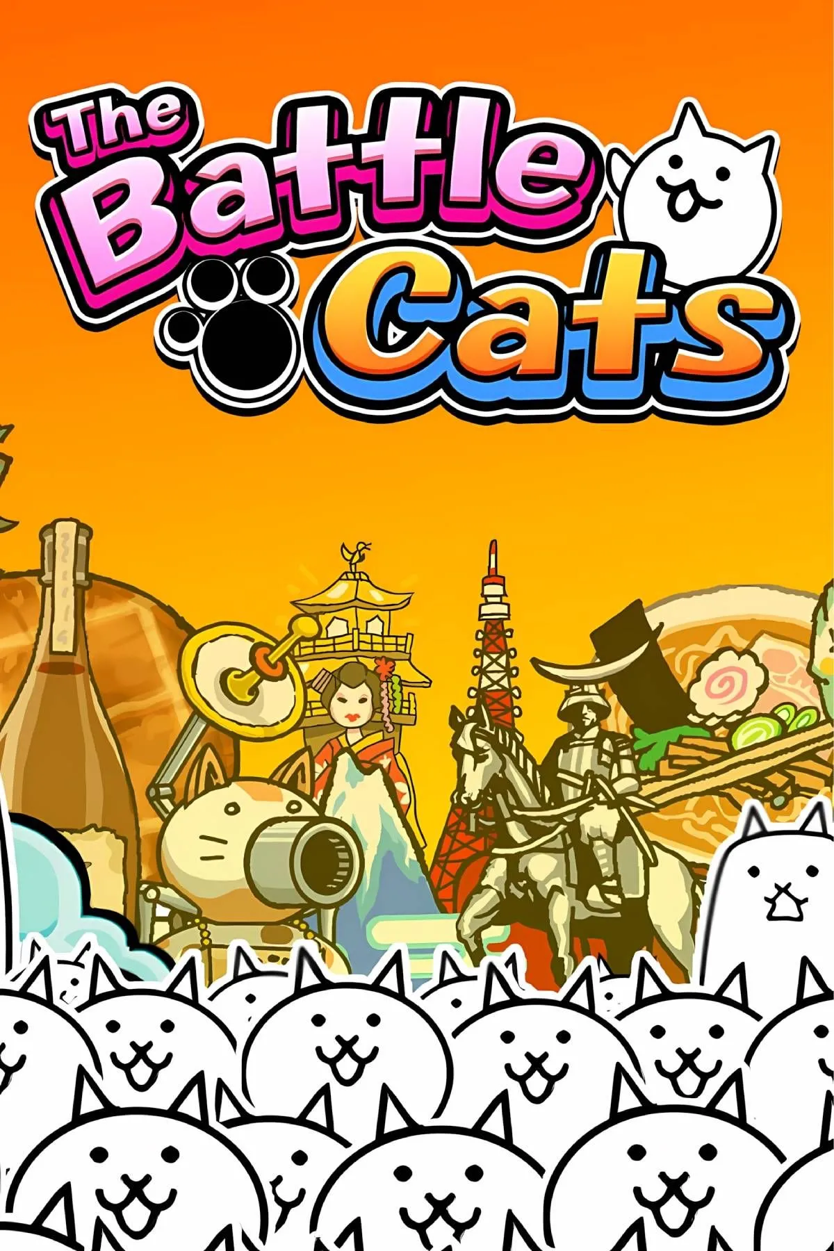 Hình ảnh đại diện của game The Battle Cats với các nhân vật mèo ngộ nghĩnh