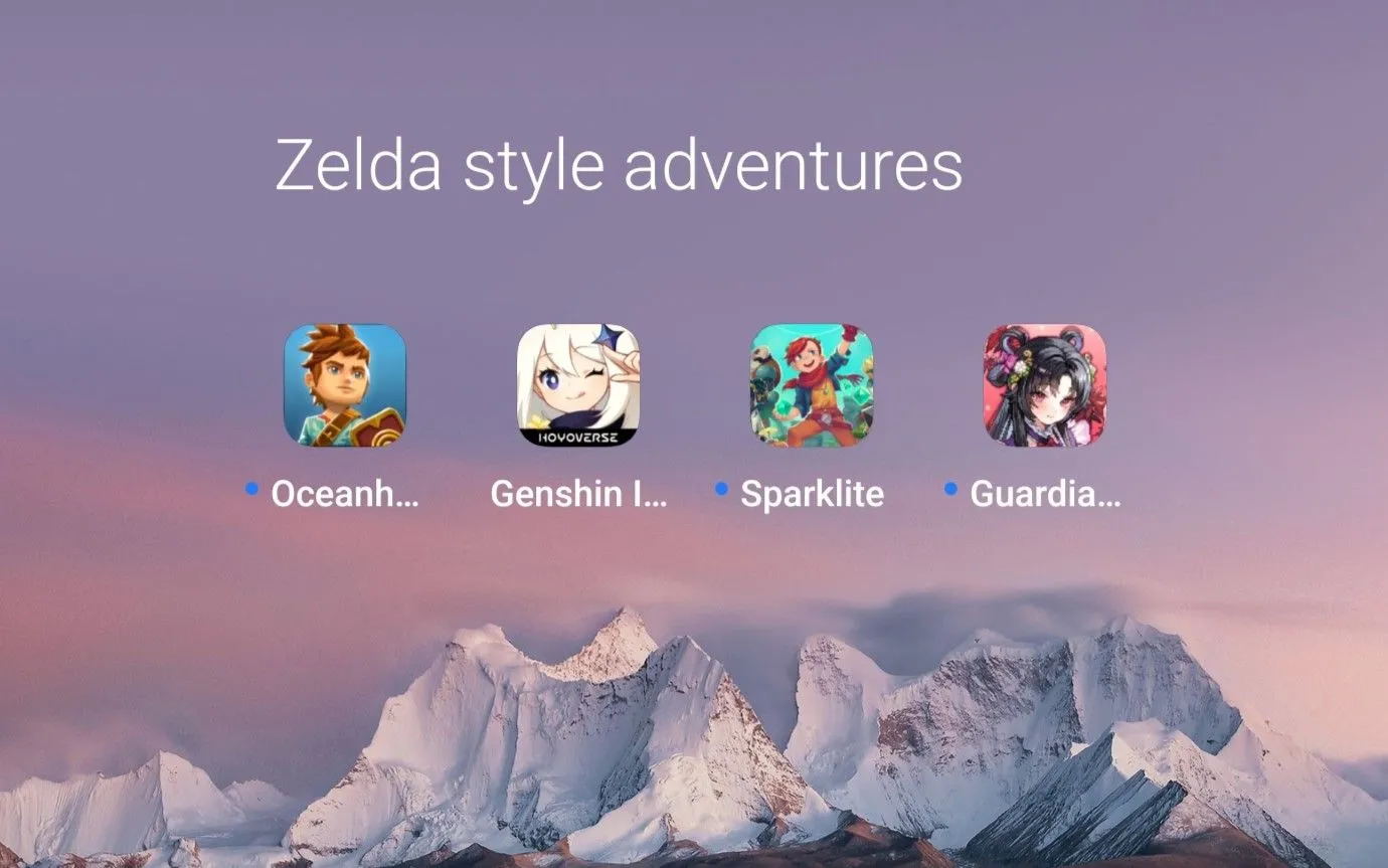Hình ảnh tổng hợp 4 tựa game Android có lối chơi phiêu lưu như Zelda