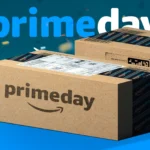 Hộp quà Amazon Prime Day với logo Prime