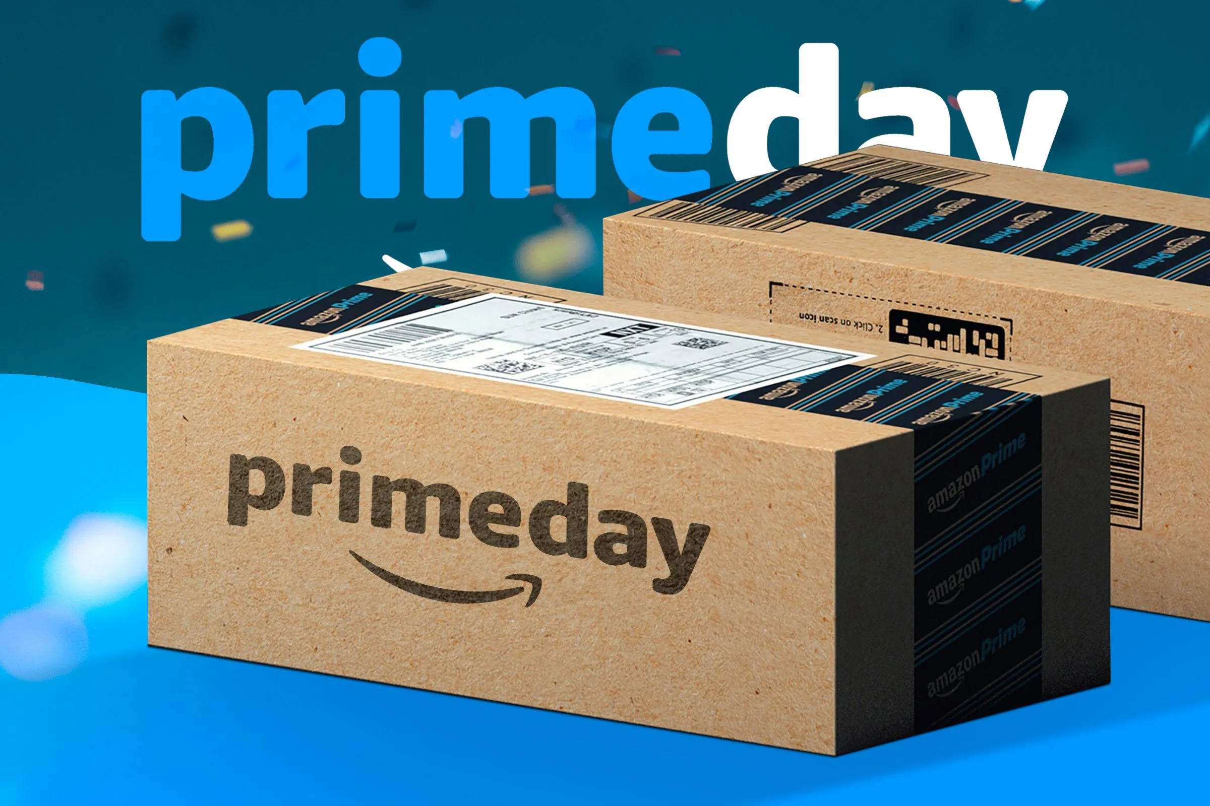 Hộp quà Amazon Prime Day với logo Prime