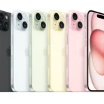 iPhone 15 với lớp kính mờ phun màu đặc trưng của Apple