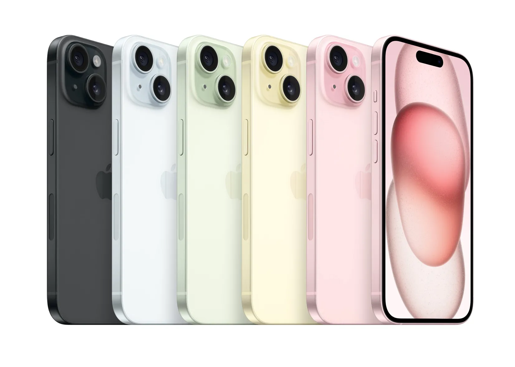 iPhone 15 với lớp kính mờ phun màu đặc trưng của Apple