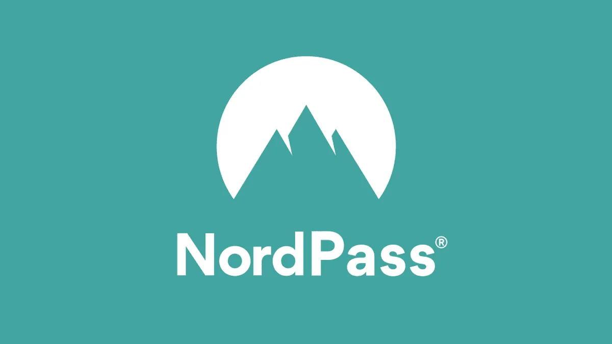 Logo NordPass trên nền xanh lam, biểu tượng của phần mềm quản lý mật khẩu dành cho doanh nghiệp