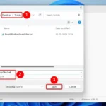 Lưu file script ClearTempFiles.bat trong Notepad với định dạng All Files