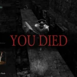 Màn hình "Bạn đã chết" quen thuộc trong game Dark Souls, biểu tượng của sự thất bại và thử thách.