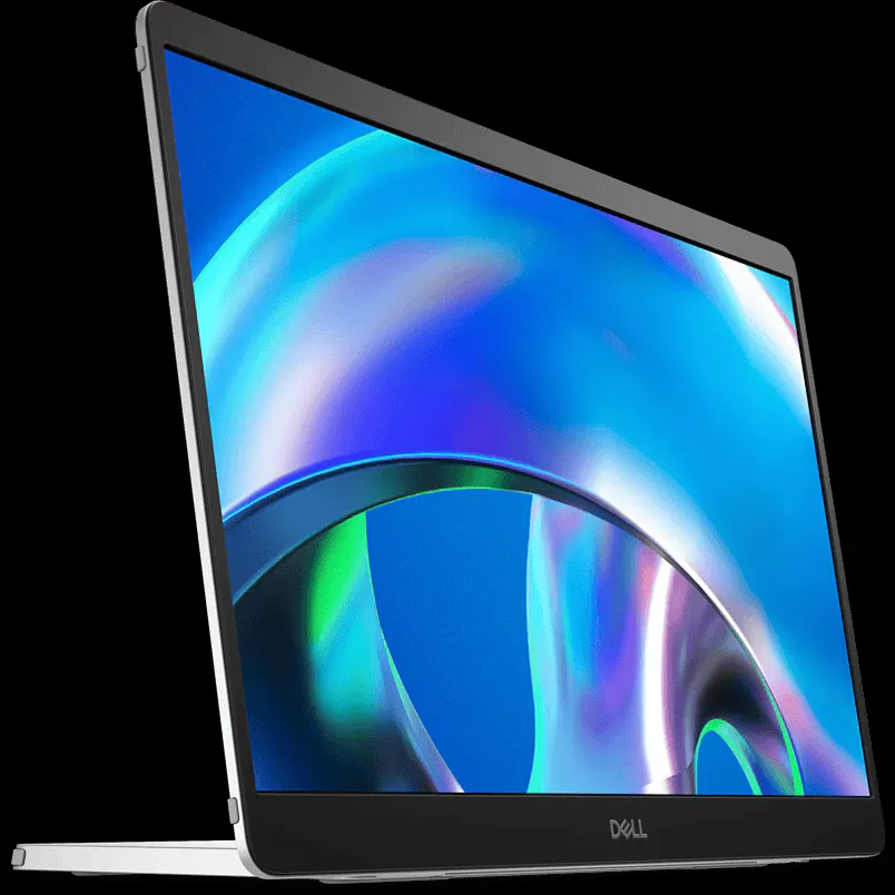 Màn hình di động Dell Pro 14 Plus P1425 với thiết kế tối giản đặt trên bàn làm việc.