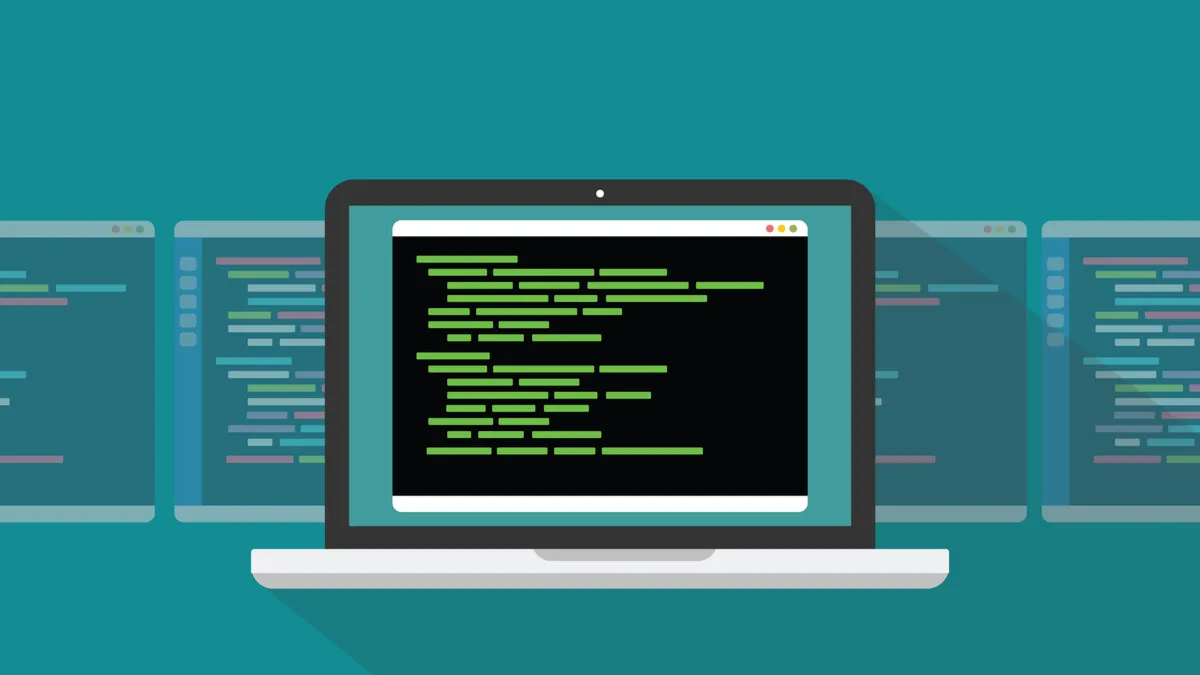 Màn hình máy tính xách tay hiển thị giao diện dòng lệnh Linux trên nền xanh, minh họa môi trường làm việc AppImage.