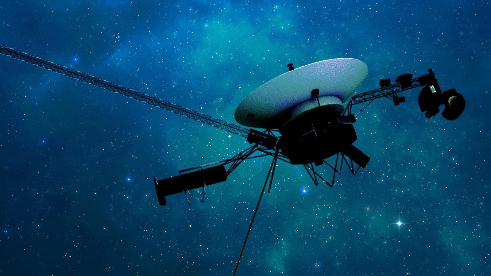 Minh họa tàu vũ trụ NASA Voyager 1 trong không gian liên sao