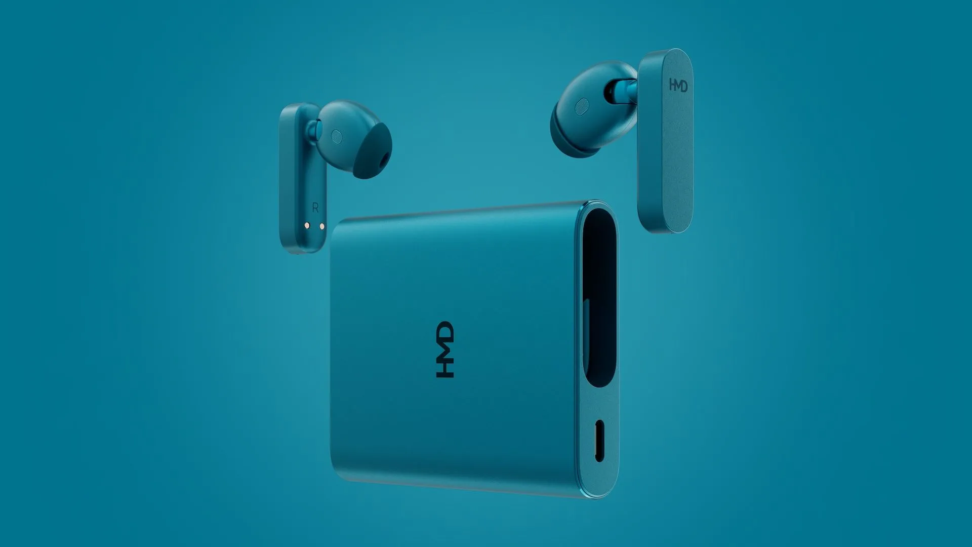 Tai nghe không dây HMD Amped Buds và hộp sạc kiêm sạc dự phòng