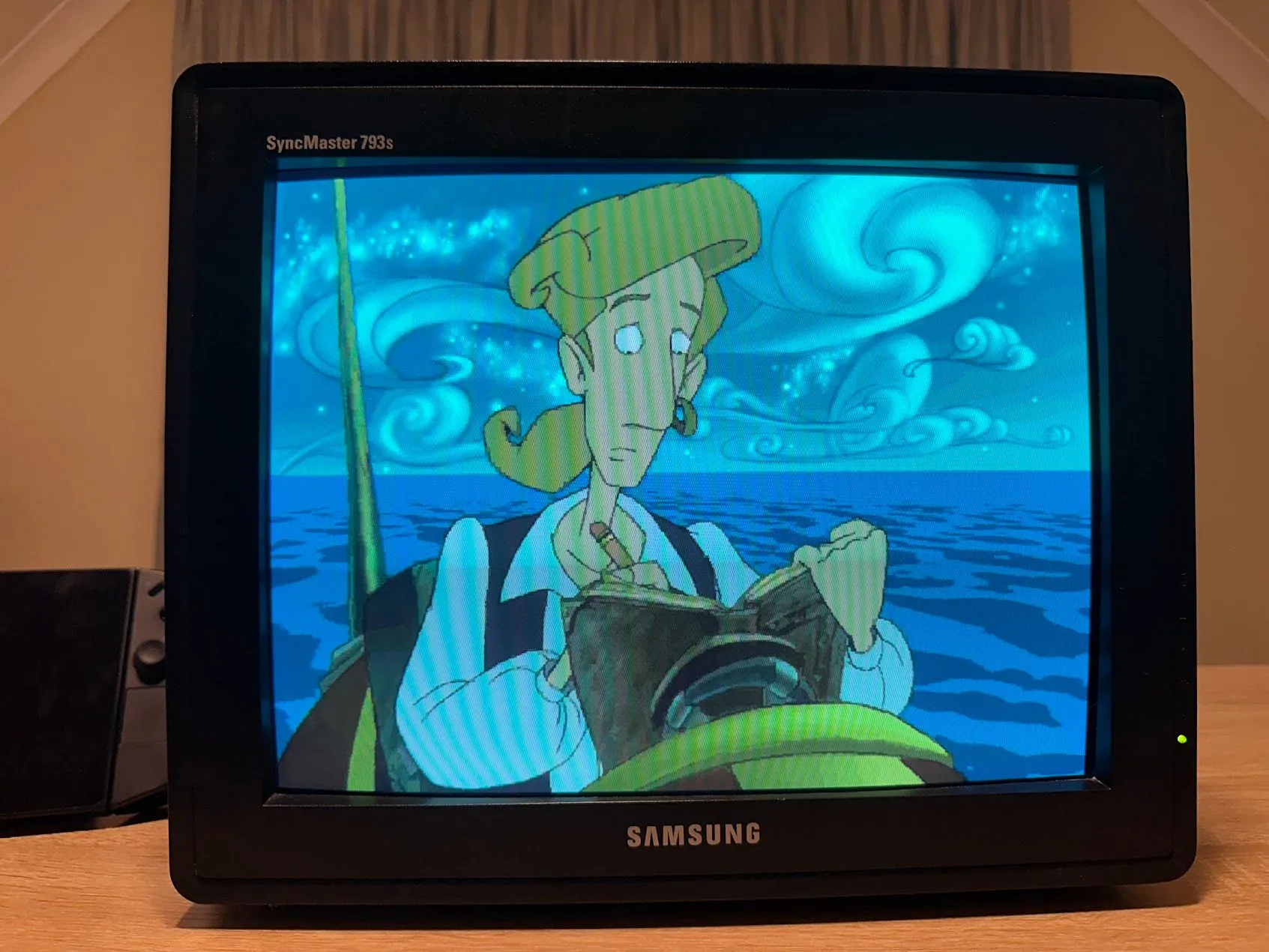 The Curse of Monkey Island với hình ảnh mượt mà trên CRT