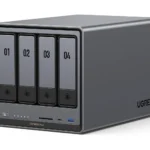 Thiết bị NAS UGREEN NASync DXP4800 Plus với bốn khoang ổ cứng
