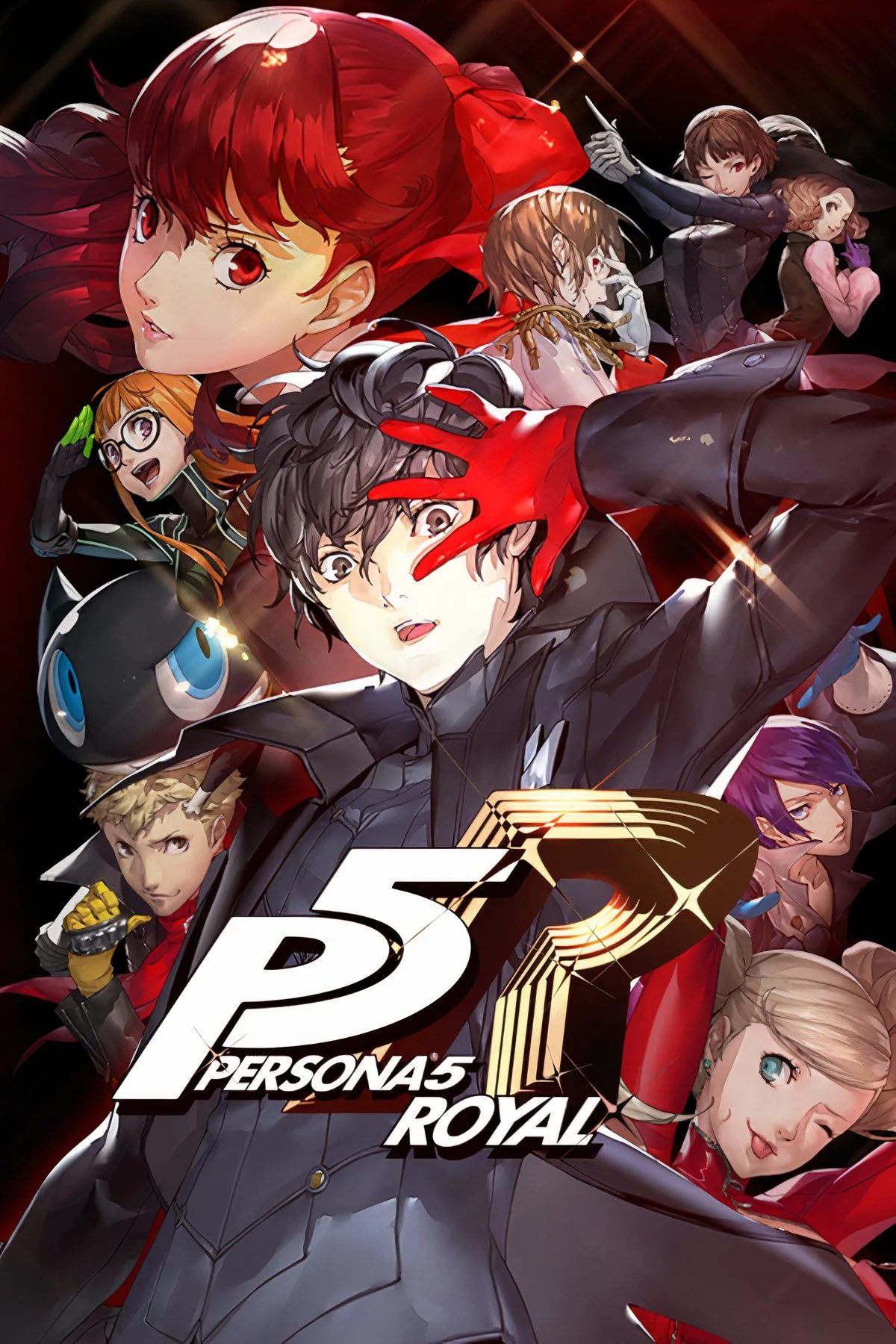 Tổng hợp cảnh và nhân vật đặc trưng từ Persona 5 Royal, minh họa phong cách đồ họa độc đáo của dòng game JRPG này.