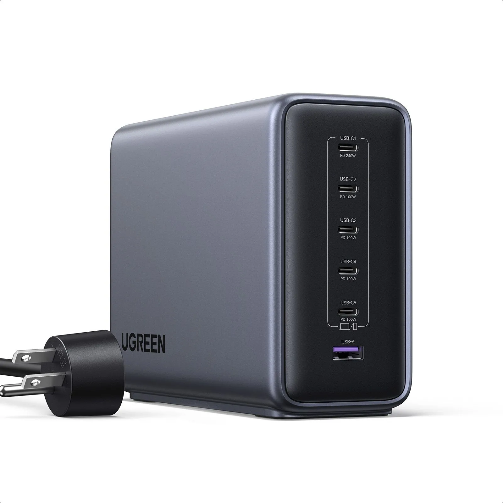 Trạm sạc để bàn UGREEN Nexode 500W GaN với 6 cổng USB-C và USB-A