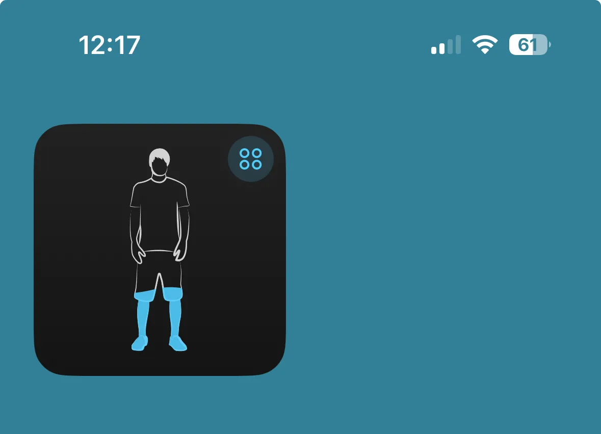 Widget của ứng dụng Waterminder trên iPhone hiển thị mức nước uống hiện tại.