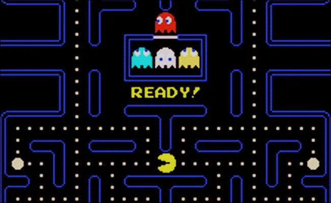 Ảnh chụp màn hình game arcade Pac-Man năm 1980, biểu tượng của lối chơi dựa trên kỹ năng và phần thưởng cho người giỏi.