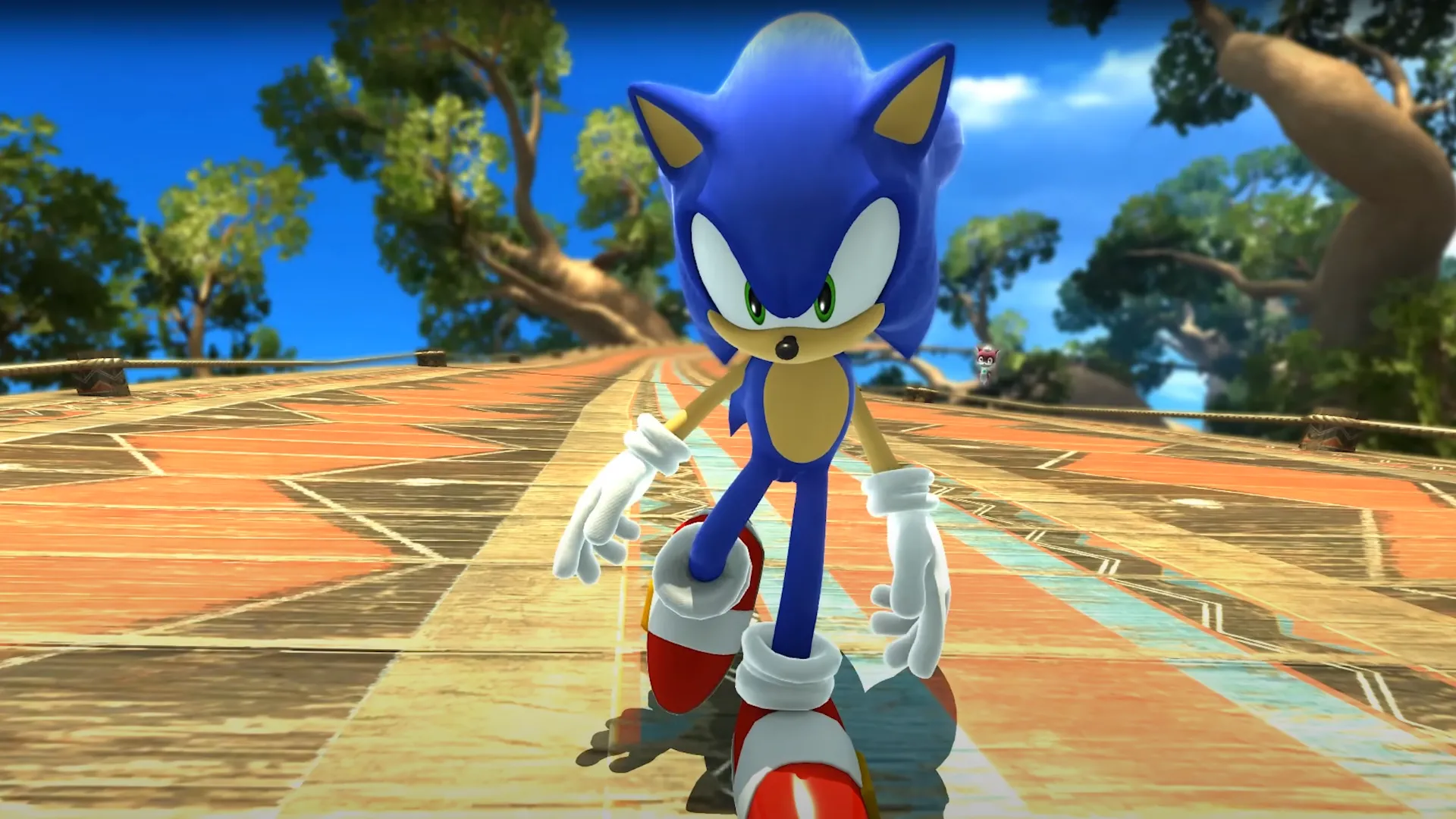 Ảnh chụp màn hình game Sonic the Hedgehog độ nét cao từ dự án Unleashed Recompiled, minh họa cho bản port native PC.