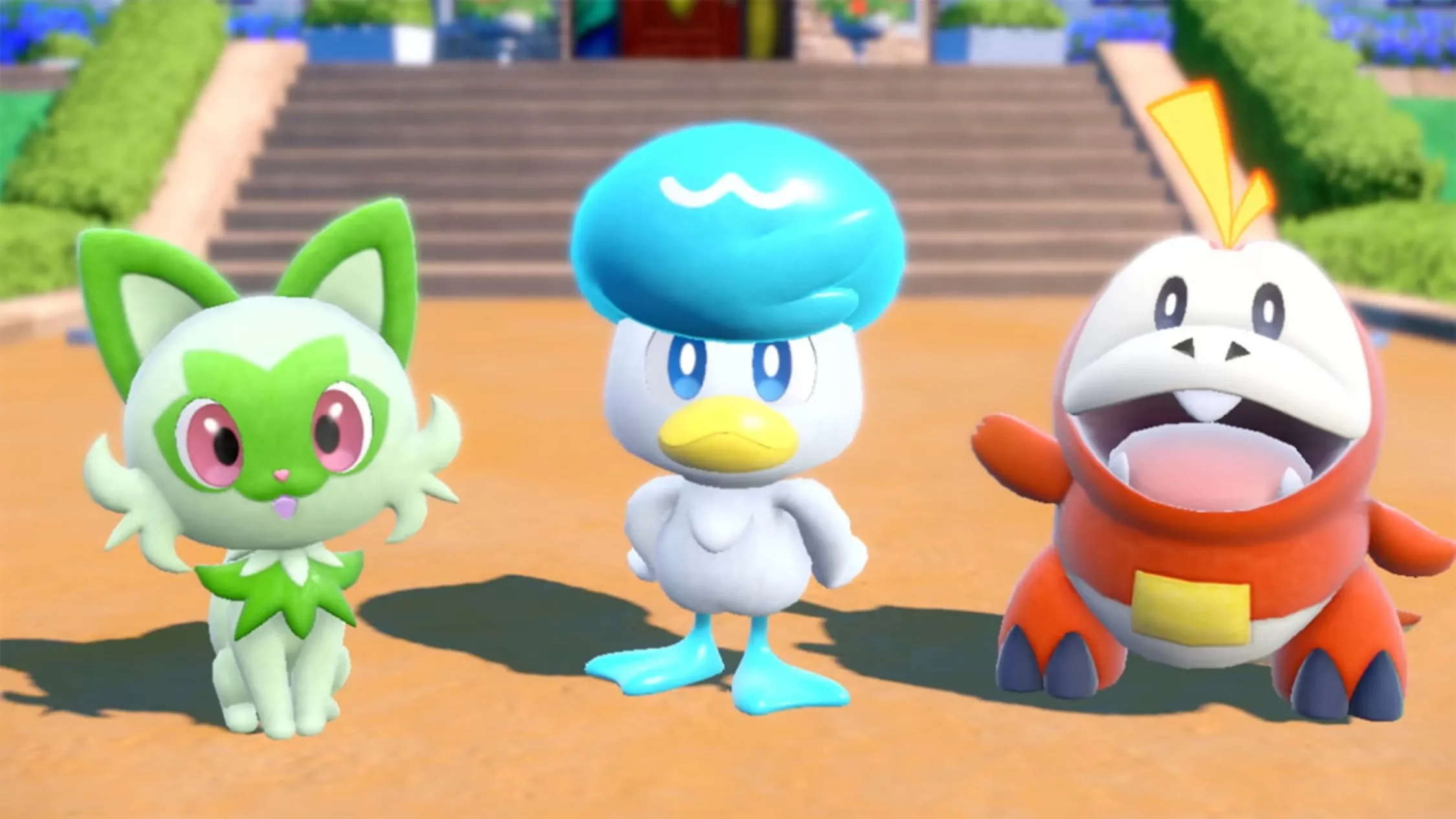 Ba Pokémon khởi đầu trong Pokémon Scarlet và Violet, tượng trưng cho giai đoạn chuyển mình của series trên Nintendo Switch.