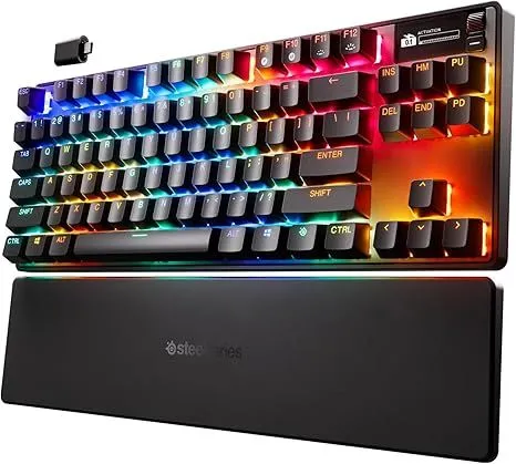 Bàn phím SteelSeries Apex Pro TKL Wireless Gen 3 với màn hình OLED đơn sắc