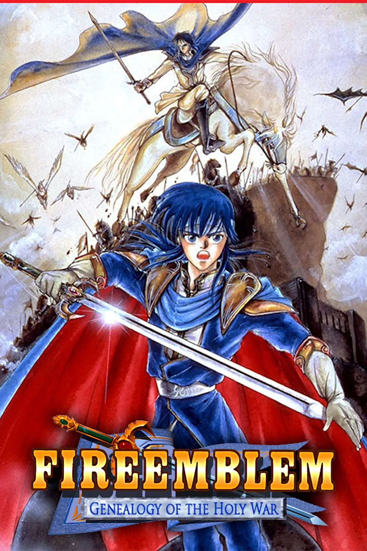 Bìa game Fire Emblem Genealogy of the Holy War, cốt truyện sử thi và chiến tranh