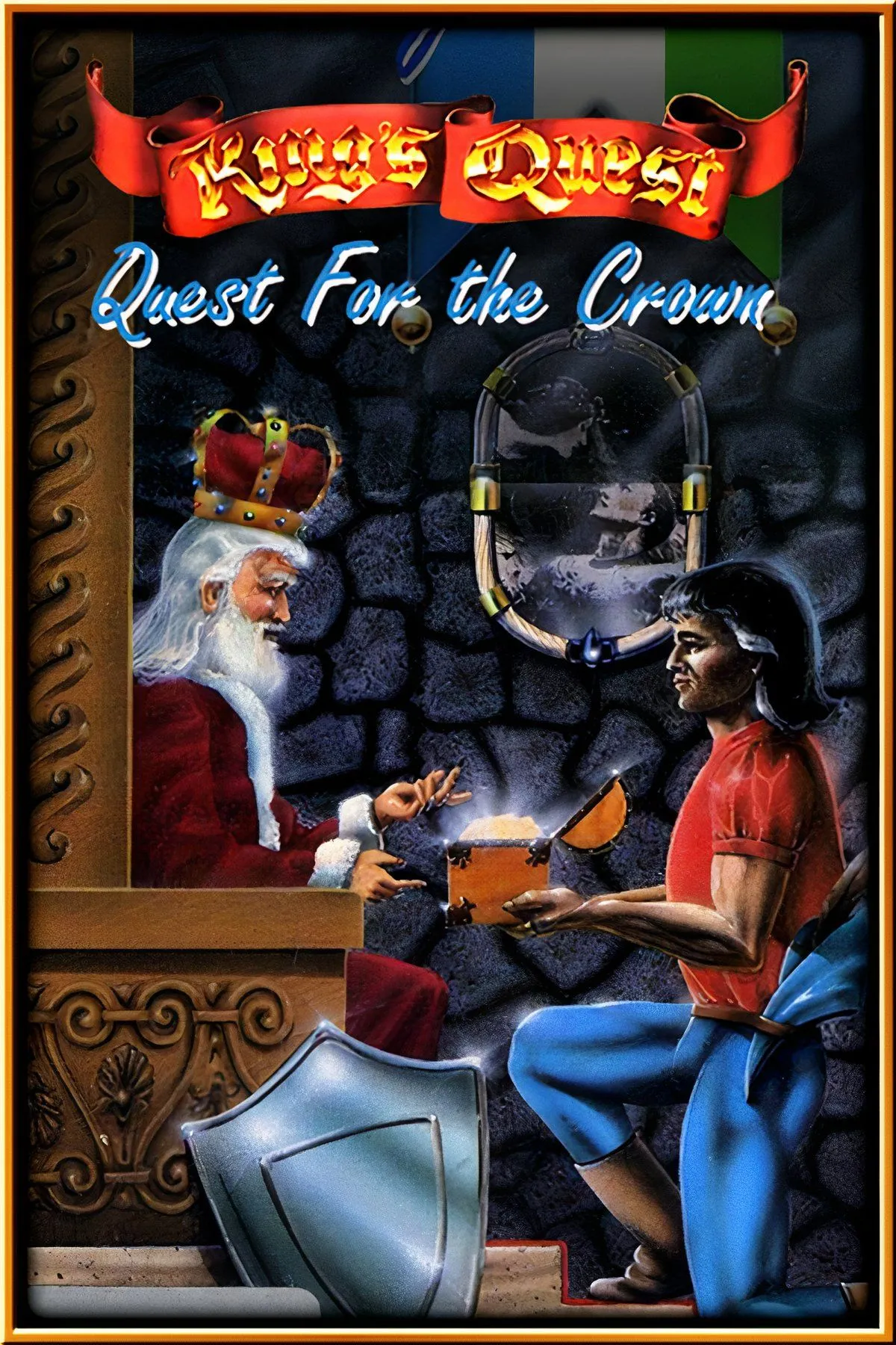 Bìa game hoặc cảnh trong King's Quest: Quest for the Crown, series game phiêu lưu kinh điển