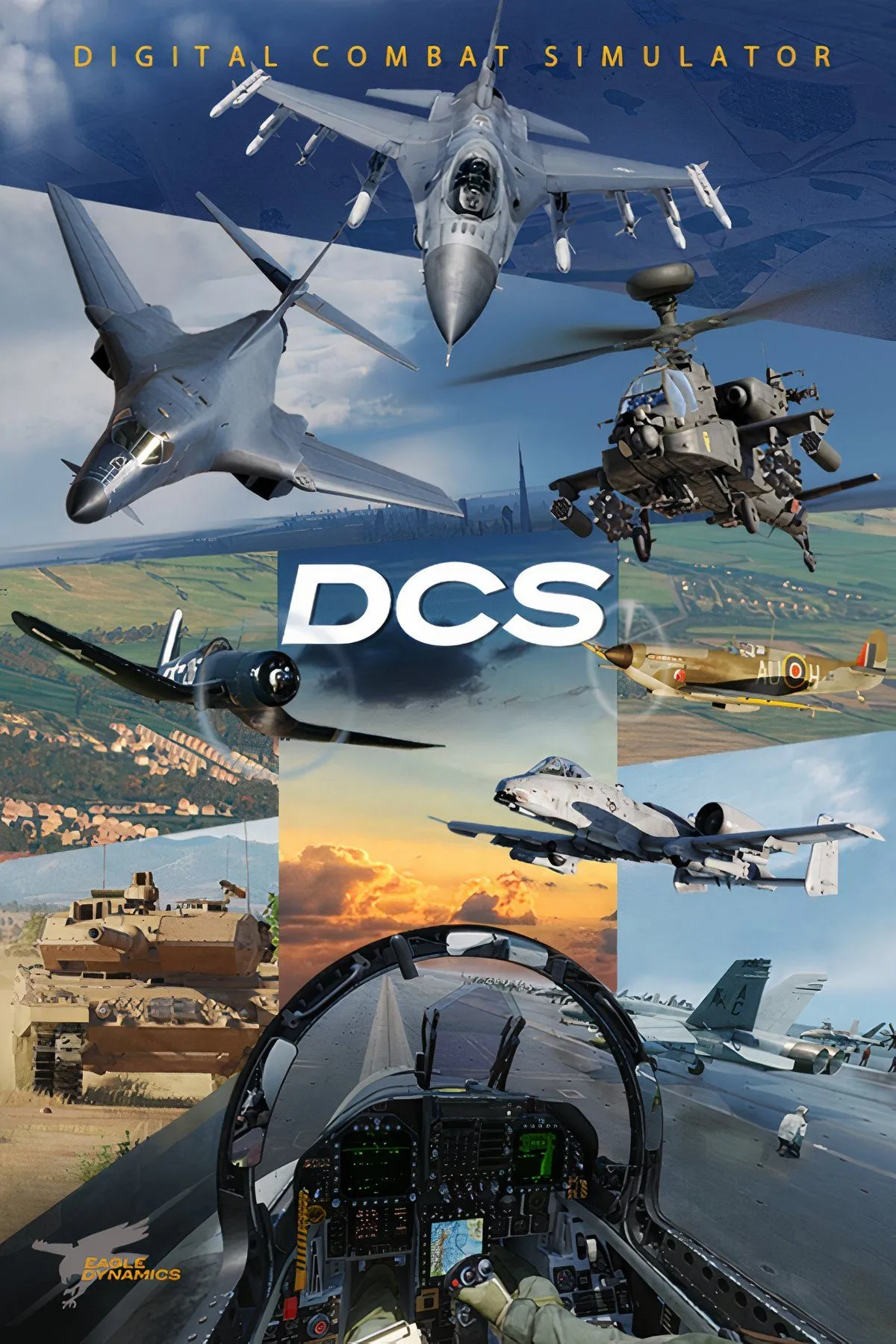 Buồng lái chi tiết của máy bay quân sự trong DCS World