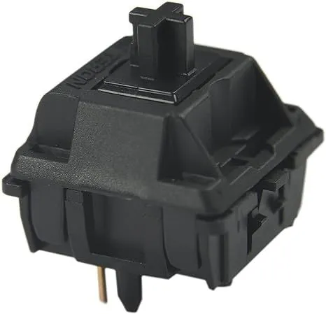 Các switch Gateron Oil King V2 cao cấp, màu đen, được đóng gói sẵn trong hộp đựng.