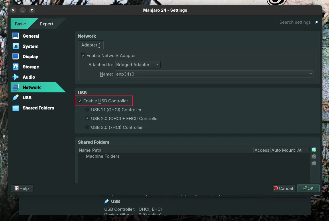 Cài đặt USB trong VirtualBox cho máy ảo