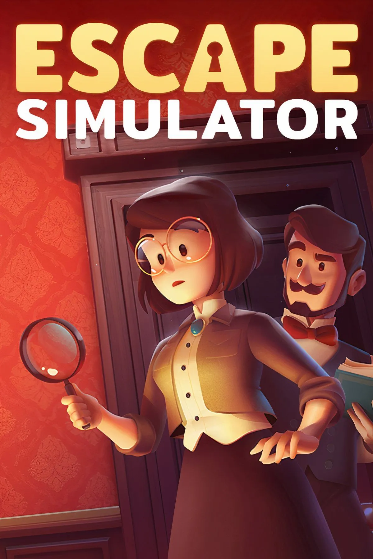 Cặp đôi chơi Escape Simulator, cùng nhau giải mã các câu đố trong phòng thoát ảo để tìm lối thoát.