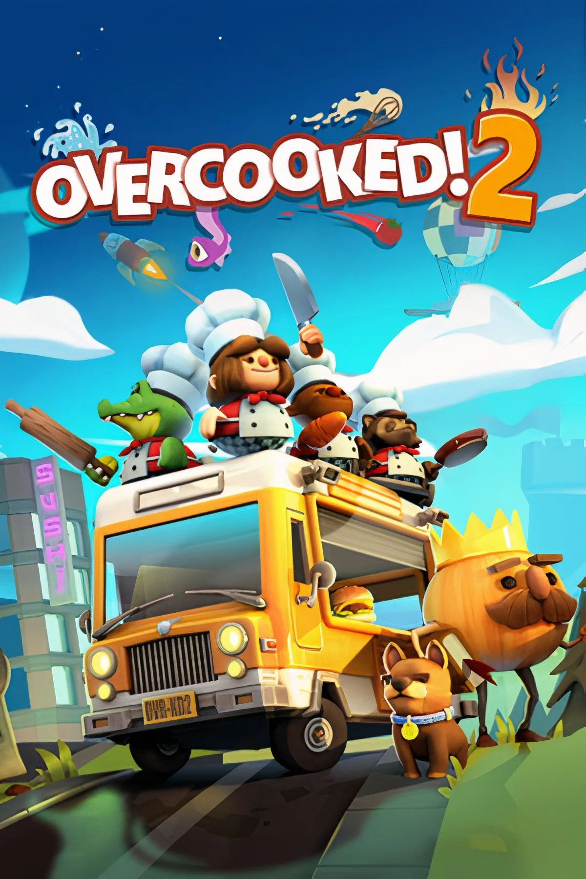 Cặp đôi chơi Overcooked 2, thể hiện sự phối hợp trong môi trường nhà bếp hỗn loạn để nấu ăn.